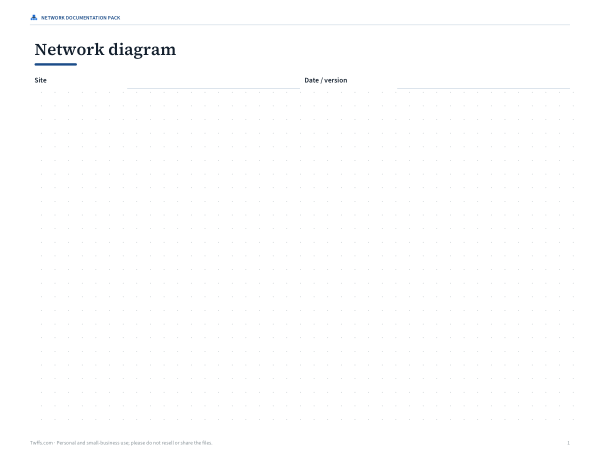 Preview of Printable Network Diagram Grid